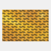 メンズブラック&金ゴールドカジノ30th Birthday ラッピングペーパーシート (正面3)