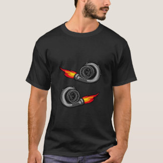 メンズブラックTシャツとテリーユニークオワデザイン Tシャツ