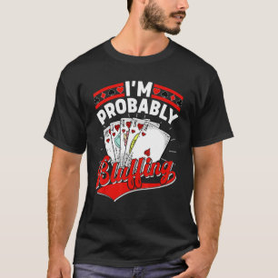 メンズブラフィングトランプのポーカー選手 Tシャツ