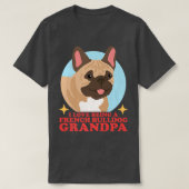 メンズブルフランスのドッググランドパ犬のオーナーブフランスのル Tシャツ (デザイン正面)