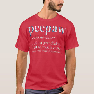 メンズブルーカッコいいタイおじいさんみたいに顔を出す Tシャツ