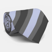 メンズブルーグレーブラックストライプネクタイ ネクタイ (ロール)