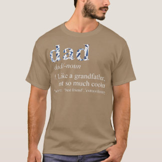 メンズブルータイダイカッコいいパパのように祖父  Tシャツ