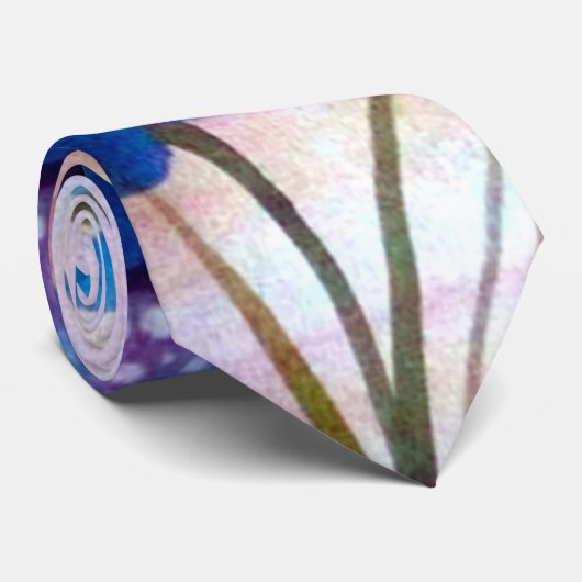 メンズブルーフローラネクタイ ネクタイ (ロール)