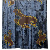 メンズブルーブラックカウボーイショーカーテン シャワーカーテン (正面)