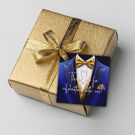 メンズブルー王室の金ゴールド誕生日パーティー フェイバータグ