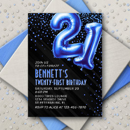 メンズブルー21歳招待状 招待状