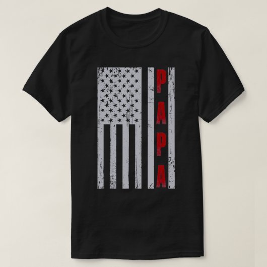 メンズプライドパパアメリカ国旗の父親の日の贈り物 Tシャツ (デザイン正面)
