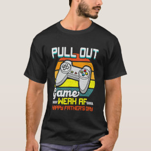 メンズプルアウトゲーム弱いAf幸せな父の日 Tシャツ