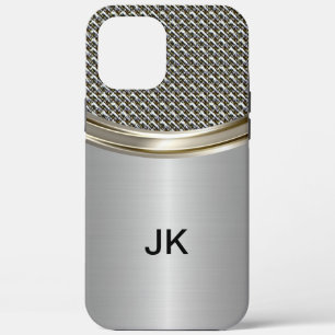 メンズプロフェッショナルモノグラムメタリックルック iPhone 12 PRO MAX ケース