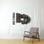 メンズプードルパパ – スタンダードプードルパパ タペストリー (インサイチュ(横))