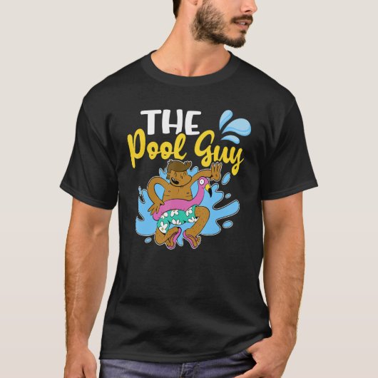 メンズプールガイスイミングプールメンテナンス Tシャツ (正面)