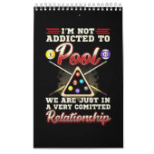 メンズプールプレーヤー8ボールビリヤード射撃、 発砲プール カレンダー (カバー)