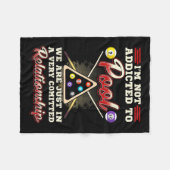 メンズプールプレーヤー8ボールビリヤード射撃、 発砲プール フリースブランケット (正面(横))