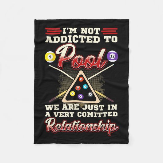 メンズプールプレーヤー8ボールビリヤード射撃、 発砲プール フリースブランケット (正面)