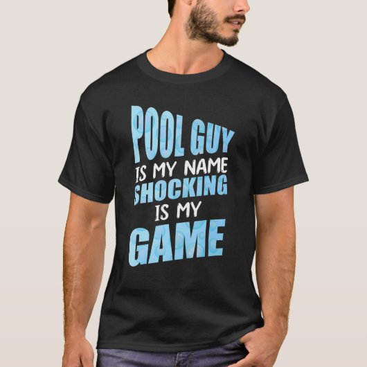 メンズプール男は私の名前ショッキングは私のゲーム Tシャツ (正面)