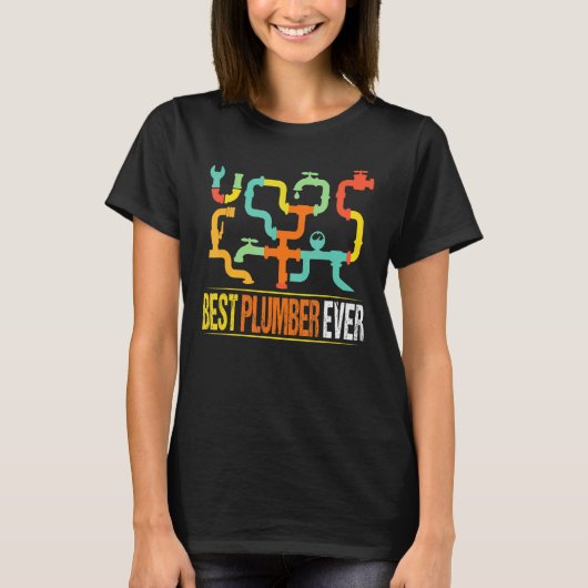 メンズプ最高のルマーの水道管配管配管機 Tシャツ (正面)