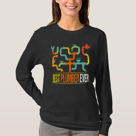 メンズプ最高のルマーの水道管配管配管機 Tシャツ (正面)