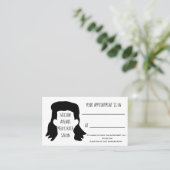 メンズヘアサロン理容師ミュレットアポイントメント 名刺 (スタンド正面)