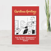 メンズヘアドレッサークリスマスカードまたはバーバーショップクリスマスカード シーズンカード (正面)