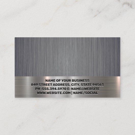 メンズヘアヒゲのアイコン | 割引ロイヤリティ 名刺 (裏面)