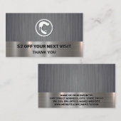 メンズヘアヒゲのアイコン | 割引ロイヤリティ 名刺 (正面/裏面)