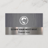 メンズヘアヒゲのアイコン | 割引ロイヤリティ 名刺 (正面)