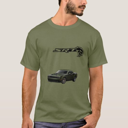 メンズヘルキャットTシャツ – Dodge Challenger Muscl Tシャツ (正面)