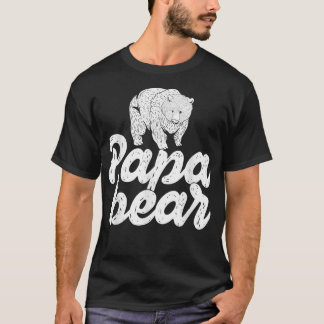 メンズベアファミリーパパパパダディアニマルパパベア1 Tシャツ