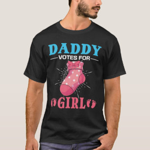 メンズベビーシャワーパーティーパパガールフューチャーダディージェンデ Tシャツ