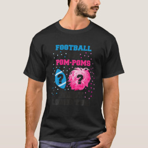 メンズベビージェンダーがシャツサッカーまたはポムポムを明らかにする Tシャツ