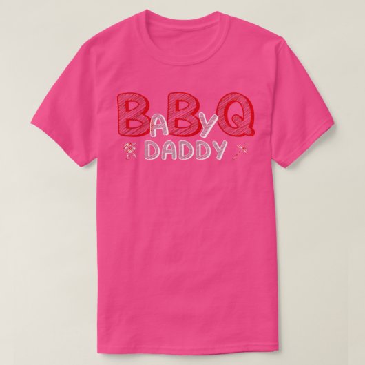 メンズベビーBBQシャワーパパQベビーシャワーテーママット Tシャツ (デザイン正面)