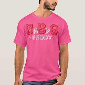 メンズベビーBBQシャワーパパQベビーシャワーテーママット Tシャツ