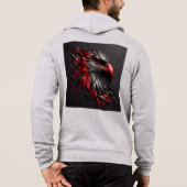 メンズベラ+キャンバスフルジップ – 抽象芸術14フード付きスウェットシャツ パーカ (裏面)