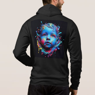 メンズベラ+キャンバスフルジップ – 抽象芸術20フード付きスウェットシャツ パーカ