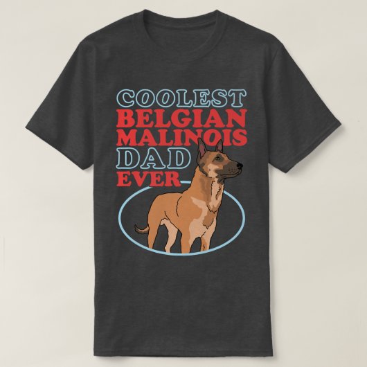 メンズベルギーマリノワパパ犬のオーナーマリノワ Tシャツ (デザイン正面)