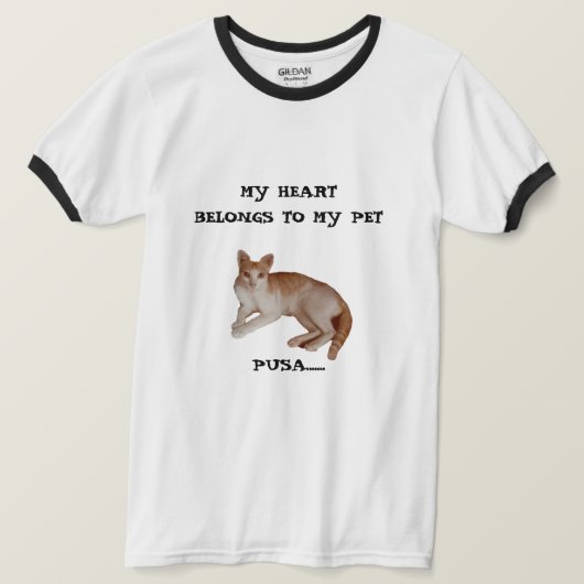 メンズベーシックなリンガーTシャツとコントラストネックリ Tシャツ (デザイン正面)