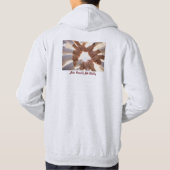 メンズベーシックフードのスウェットシャツ パーカ (裏面)