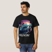 メンズベーシックフードのスウェットシャツ Tシャツ (正面フル)