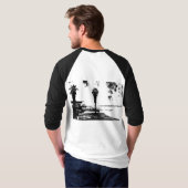 メンズベーシック3/4スリーブラグランTシャツ Tシャツ (裏面フル)