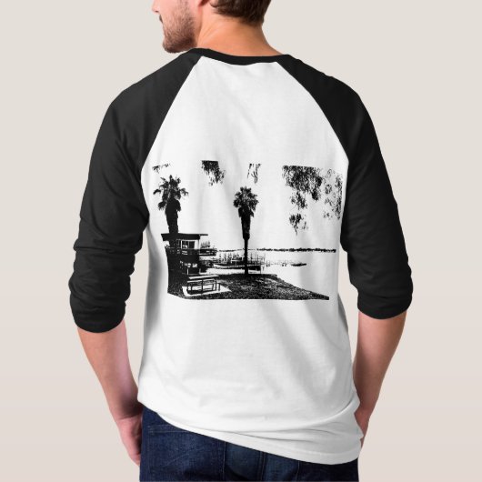 メンズベーシック3/4スリーブラグランTシャツ Tシャツ (裏面)