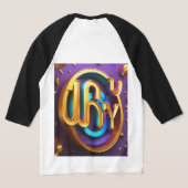 メンズベーシック3/4スリーブラグランTシャツ Tシャツ (レイダウン裏面)