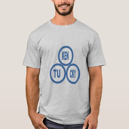 メンズベーシックTシャツグレーKENTUCKY Tシャツ (正面)