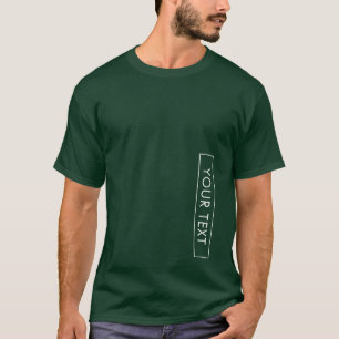 メンズベーシックTシャツトレンディー深いフォレストグリーン Tシャツ