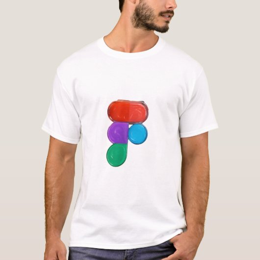メンズベーシックTシャツフィグマデザイン Tシャツ (正面)