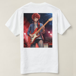 メンズベーシックTシャツプリントギター Tシャツ