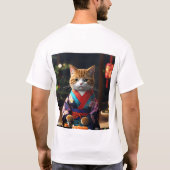 メンズベーシックTシャツプリント猫 Tシャツ (裏面)