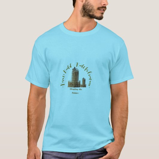 メンズベーシックTシャツ「未来を形作る」Tシャツ Tシャツ (正面)