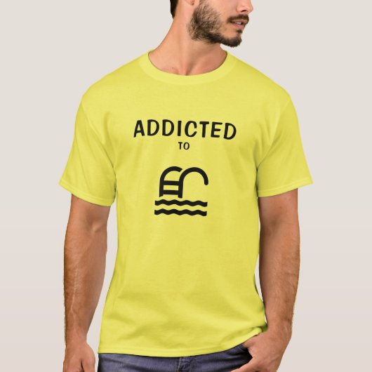 メンズベーシックTシャツ |水泳に夢中 Tシャツ (正面)