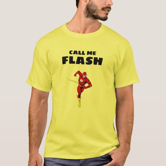 メンズベーシックTシャツ | Flash 2に電話 Tシャツ (正面)